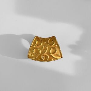 Vintage Matte Gold Scarf Loop Accessory